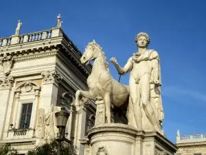 rome italy campidoglio dioscuro